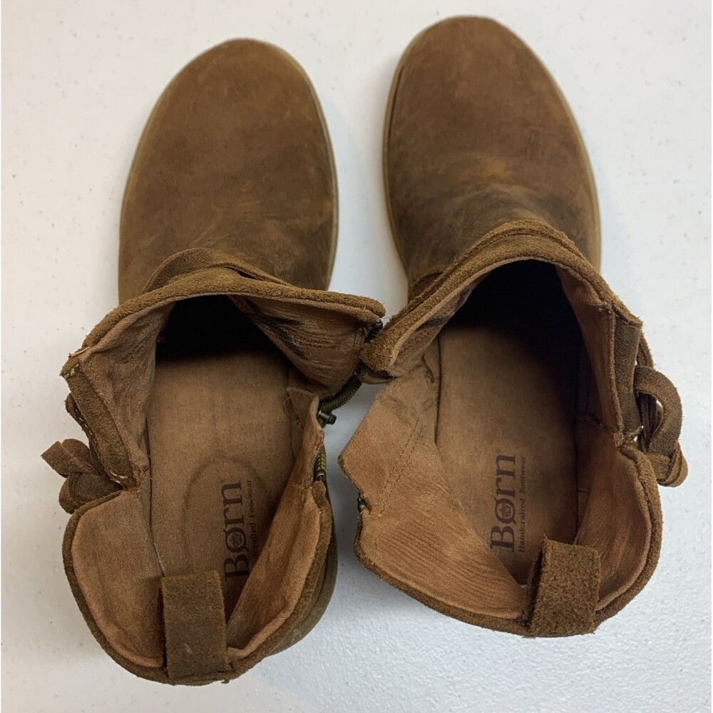 Born Vaughn Ankle boots Womens 9 brown distressed suede - Picture 7 of 8
